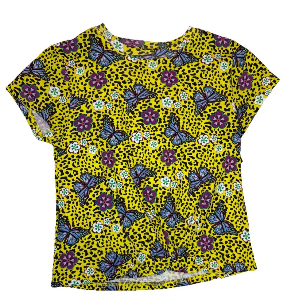 Girls Disney Encanto Butterfly Short Sleeve Graphic T-Shirt - Yellow Size M 7/8